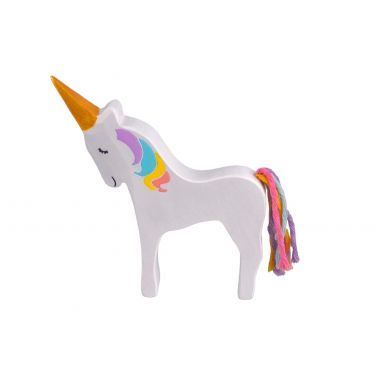 Ahşap Beyaz Unicorn Atı